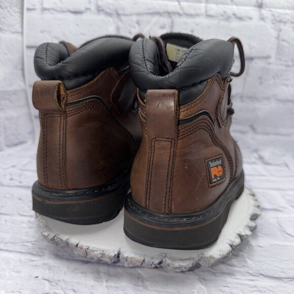 Timberland Pro 33034 24/7 Pit Boss Steel Toe Boots Brown 9.5 W Cushion Safety - Picture 8 of 12
